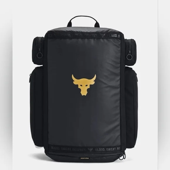 Under Armour UA Project Rock Backpack Black Gold 1376459 002 - Picture 11 of 11